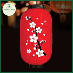 Đèn Lồng Đỏ Hoa Trang Trí Nhà Hàng - Đèn Lồng Ngày Tết & Sự Kiện - Phương Vy Decor, Kích Thước Đa Dạng, Chất Liệu Vải Nilon