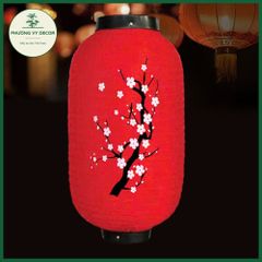 Đèn Lồng Đỏ Hoa Trang Trí Nhà Hàng - Đèn Lồng Ngày Tết & Sự Kiện - Phương Vy Decor, Kích Thước Đa Dạng, Chất Liệu Vải Nilon