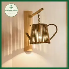 Thanh Tre Treo Đèn Mây Tre - Đèn Trang Trí Tường Phong Cách Cổ Điển Cho Nhà Hàng, Quán Cà Phê, Gia Đình, Độ Bền Cao, Thân Thiện Môi Trường