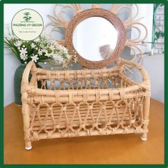 Giường Mây Tre Cho Thú Cưng - Giường Pet Tự Nhiên Xinh Xắn Kích Thước 50x37x29cm - Sản Phẩm Trang Trí Chăm Sóc Thú Cưng