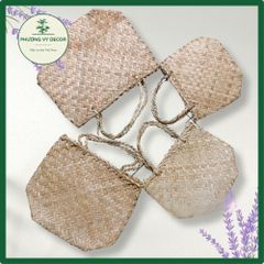 Bị Cói Handmade - Túi Có Quai Giữa Đi Chợ, Trang Trí Decor Nhà Cửa, An Toàn Cho Trẻ Em - Phương Vy Decor