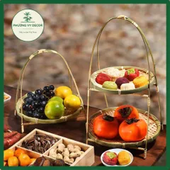 Mẹt Tre Tầng 3 Đựng Bánh Kẹo - Trang Trí Nhà Cửa Sự Kiện, Đồ Chơi Mầm Non - Phương Vy Decor