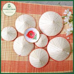 Combo 3 Nón Lá Mini Trang Trí Giỏ Hoa - Đồ Dùng Mầm Non Độc Đáo - Phương Vy Decor