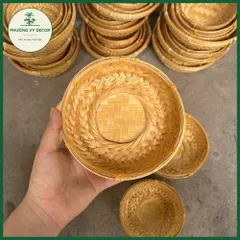 Bộ Thúng Tre Tự Nhiên 4 Kích Thước - Đựng Gia Vị, Bánh Kẹo, Hoa - Trang Trí Đẹp Mắt, Bền Bỉ Từ Phương Vy Decor