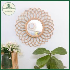 Gương mây decor gương trang điểm treo tường,Gương Mây Decor, Gương Decor Treo Tường hình hoa sen Phương Vy Decor
