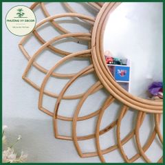 Gương mây decor gương trang điểm treo tường,Gương Mây Decor, Gương Decor Treo Tường hình hoa sen Phương Vy Decor