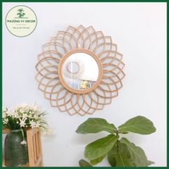 Gương mây decor gương trang điểm treo tường,Gương Mây Decor, Gương Decor Treo Tường hình hoa sen Phương Vy Decor