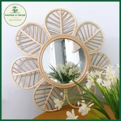 Gương trang trí, gương mây decor nhà cửa, quán ăn, cafe xinh xắn