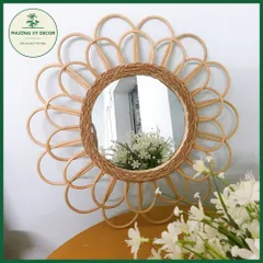 Gương trang trí, gương mây decor nhà cửa, quán ăn, cafe xinh xắn