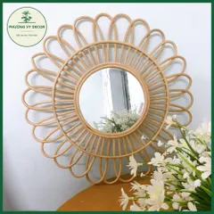 Gương trang trí, gương mây decor nhà cửa, quán ăn, cafe xinh xắn
