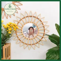 Gương trang trí, gương mây decor nhà cửa, quán ăn, cafe xinh xắn