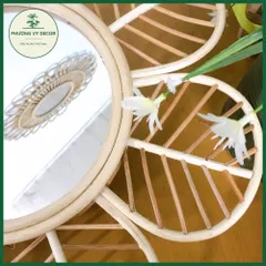 Gương trang trí, gương mây decor nhà cửa, quán ăn, cafe xinh xắn
