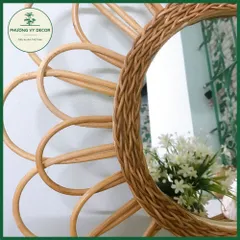 Gương trang trí, gương mây decor nhà cửa, quán ăn, cafe xinh xắn