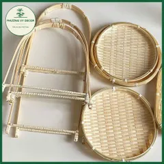 Khay Chia Tầng Mây Tre Đan - Bộ Khay Mẹt Tre Trang Trí Đồ Ăn Thẩm Mỹ, Thân Thiện và Tiện Dụng cho Bàn Ăn