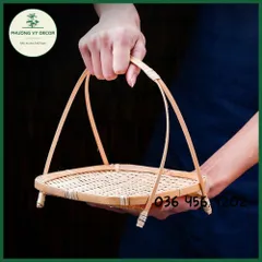 Kệ Mẹt Tre Tròn Nhiều Tầng - Bộ 3 Kệ 1, 2, 3 Tầng Trang Trí Bàn Ăn, Đựng Đồ Ăn, Decor Sự Kiện, Thiết Kế Tự Nhiên