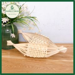 Combo 2 Thuyền Tre Đan Thủ Công - Để Bánh Kẹo, Chụp Ảnh, Decor Sự Kiện - Đồ Chơi Trẻ Em Độc Đáo Phương Vy Decor