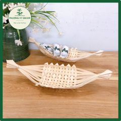 Combo 2 Thuyền Tre Đan Thủ Công - Để Bánh Kẹo, Chụp Ảnh, Decor Sự Kiện - Đồ Chơi Trẻ Em Độc Đáo Phương Vy Decor
