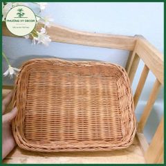 Khay Mây Tre Đan Cao Cấp - Khay Đựng Đồ Trang Trí Bàn, Trà Bánh, Quà Tặng Handmade Từ Nghệ Nhân Việt Nam