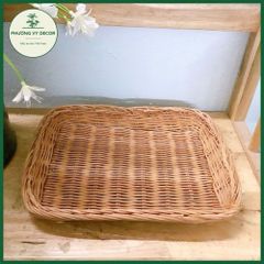 Khay Mây Tre Đan Cao Cấp - Khay Đựng Đồ Trang Trí Bàn, Trà Bánh, Quà Tặng Handmade Từ Nghệ Nhân Việt Nam