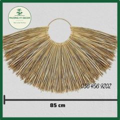 Vòng Cói Trang Trí Tường Phong Cách Mộc Mạc - Decor Nhà Hàng, Homestay & Khách Sạn - Phương Vy Decor 55cm x 85cm
