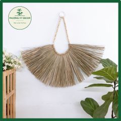 Vòng Cói Trang Trí Tường Phong Cách Mộc Mạc - Decor Nhà Hàng, Homestay & Khách Sạn - Phương Vy Decor 55cm x 85cm