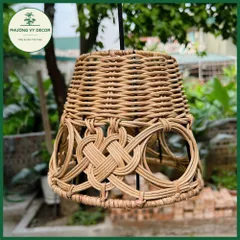 Chao đèn mây đan nghệ thuật trang trí nhà hàng, homstay xinh xắn Phương Vy Decor