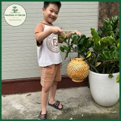Đèn Lồng Tre Thả Trần Trang Trí Quán Ăn, Cafe, Sân Vườn - Chao Đèn Mây Tre Xinh Xắn, Nghệ Thuật Gần Gũi Thiên Nhiên