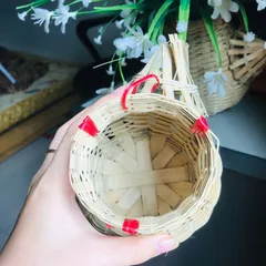 Giỏ Cua Mini Thủ Công - Đồ Chơi An Toàn Cho Trẻ Em & Trang Trí Nhà Cửa Bằng Tre Tự Nhiên, Quà Tặng Độc Đáo