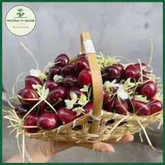 Làn tre hình yên ngựa trang trí, bày hoa quả ban thờ thần tài Phương Vy Decor