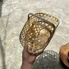Làn tre hình yên ngựa trang trí, bày hoa quả ban thờ thần tài Phương Vy Decor