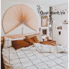 Quạt Mành Tăm Treo Tường - Trang Trí Nhà Cửa, Quán Ăn, Cafe, Phong Thủy Độc Đáo, Màu Sắc Đa Dạng, Bảo Vệ Môi Trường