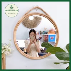 Gương mây tròn song to trang trí nhà cửa, homstay, gương treo tường giá rẻ