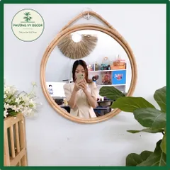 Gương mây tròn song to trang trí nhà cửa, homstay, gương treo tường giá rẻ