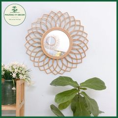 Gương Treo Tường Mây Tre Hình Tròn - Trang Trí Nhà Cửa Sang Trọng, Nhiều Mẫu Xinh Xắn, Đan Thủ Công Từ Tre và Mây