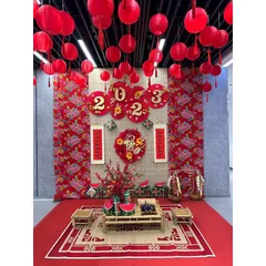 Mành cọ trang trí, mành cọ làm phông nền decor tết