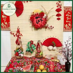 Mành Tăm Trắng Đỏ Trang Trí Phông Nền Chụp Ảnh Trung Thu Tết - Decor Phương Vy Chất Lượng Cao, Đặt Kích Thước Theo Yêu Cầu