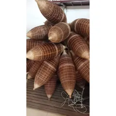 Chao Đèn Tre Trang Trí 15x46cm - Màu Nâu và Trắng, Decor Nhà Cửa Đẹp, Hàng Thủ Công Thân Thiện Với Môi Trường