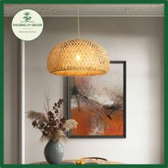 Chao Đèn Thả Trần Hình Nấm Bằng Tre - Trang Trí Nhà Hàng, Homestay, Phòng Khách, Phòng Ngủ - Độc Đáo, Thân Thiện Môi Trường