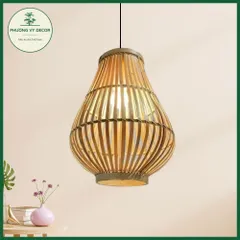 Chao Đèn Thả Trần Tre Hình Lọ Hoa - Trang Trí Nhà Cửa, Quán Cafe & Homestay Xinh Xắn - Decor Độc Đáo, Nghệ Thuật Gần Gũi Thiên Nhiên