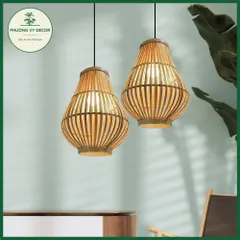Chao Đèn Thả Trần Tre Hình Lọ Hoa - Trang Trí Nhà Cửa, Quán Cafe & Homestay Xinh Xắn - Decor Độc Đáo, Nghệ Thuật Gần Gũi Thiên Nhiên