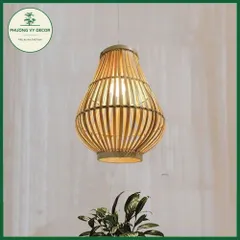 Chao Đèn Thả Trần Tre Hình Lọ Hoa - Trang Trí Nhà Cửa, Quán Cafe & Homestay Xinh Xắn - Decor Độc Đáo, Nghệ Thuật Gần Gũi Thiên Nhiên