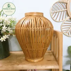 Chao Đèn Thả Trần Tre Hình Lọ Hoa - Trang Trí Nhà Cửa, Quán Cafe & Homestay Xinh Xắn - Decor Độc Đáo, Nghệ Thuật Gần Gũi Thiên Nhiên