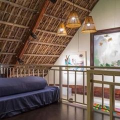 Combo 3 Chao Đèn Thả Trần Hình Nơm Xòe - Trang Trí Nhà Cửa, Quán Ăn, Homestay - Kiểu Dáng Mộc Mạc, Chất Liệu Mây Tre Thân Thiện Với Môi Trường