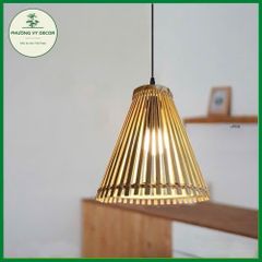 Combo 3 Chao Đèn Thả Trần Hình Nơm Xòe - Trang Trí Nhà Cửa, Quán Ăn, Homestay - Kiểu Dáng Mộc Mạc, Chất Liệu Mây Tre Thân Thiện Với Môi Trường