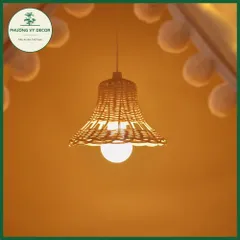 Chao đèn mây tự nhiên nhỏ xinh trang trí nhà cửa - Phong cách mộc mạc vintage cho không gian homestay độc đáo