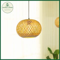 Chao Đèn Tre Hình Tròn Trang Trí Homstay - Đèn Mây Đan Thân Thiện Môi Trường, Phong Cách Mộc Mạc Cho Không Gian Ấm Áp