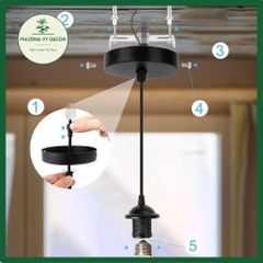 Chao Đèn Nơm Xòe Trang Trí Quán Ăn và Quán Cafe - Đèn Làm Thủ Công Bằng Tre Cật, Sang Trọng và Độc Đáo