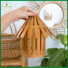 Đèn Thả Mái Nhà Xinh Xắn - Trang Trí Nội Thất, Sân Vườn, Quán Cafe, Homestay - Sản Phẩm Thủ Công Từ Tre Đan