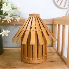 Đèn Thả Mái Nhà Xinh Xắn - Trang Trí Nội Thất, Sân Vườn, Quán Cafe, Homestay - Sản Phẩm Thủ Công Từ Tre Đan