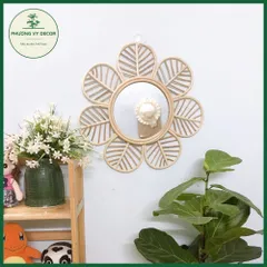 Gương mây treo tường trang trí phòng khách, phòng ngủ
